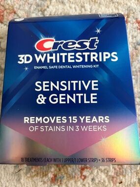 Crest 3D Whitestrips Enamel Safe Dental Whitening Kit 18 treatments